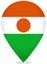 Niger Teardrop Pin