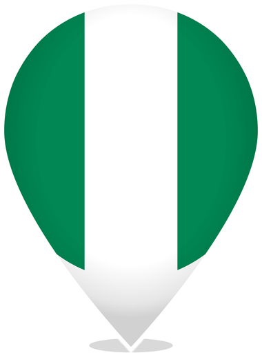 Nigeria Teardrop Pin