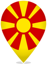 North Macedonia Teardrop Pin