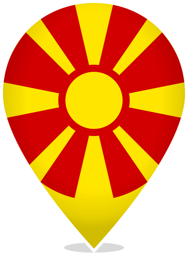 North Macedonia Teardrop Pin