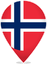 Norway Teardrop Pin