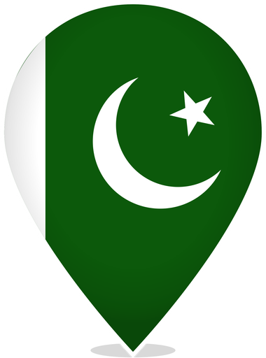 Pakistan Teardrop Pin