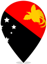 Papua New Guinea Teardrop Pin