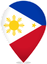 Philippines Teardrop Pin