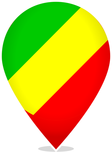 Republic Of The Congo Teardrop Pin