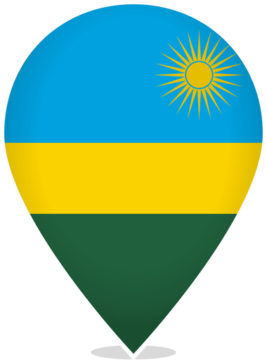 Rwanda Teardrop Pin