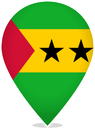 São Tomé and Príncipe Teardrop Pin
