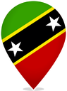 Saint Kitts And Nevis Teardrop Pin