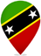 Saint Kitts And Nevis Teardrop Pin