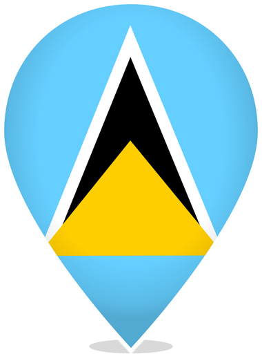 Saint Lucia Teardrop Pin