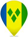 Saint Vincent And The Grenadines Teardrop Pin
