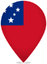Samoa Teardrop Pin