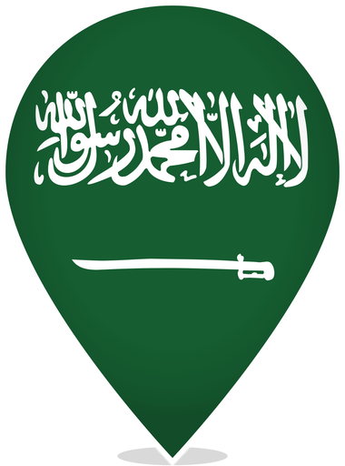Saudi Arabia Teardrop Pin