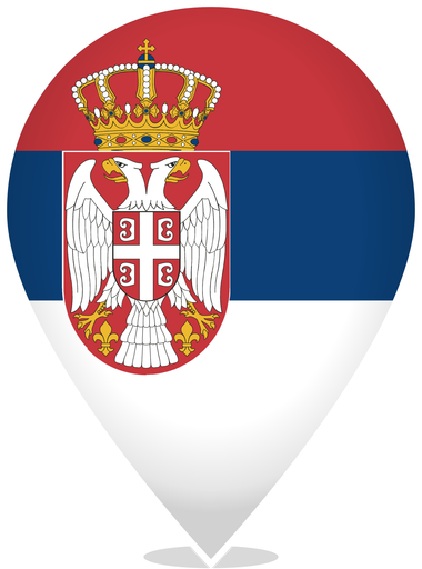 Serbia Teardrop Pin