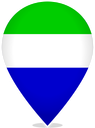 Sierra Leone Teardrop Pin