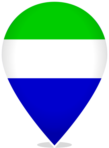 Sierra Leone Teardrop Pin