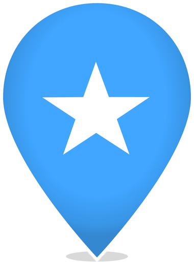 Somalia Teardrop Pin