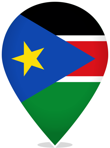 South Sudan Teardrop Pin