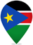 South Sudan Teardrop Pin