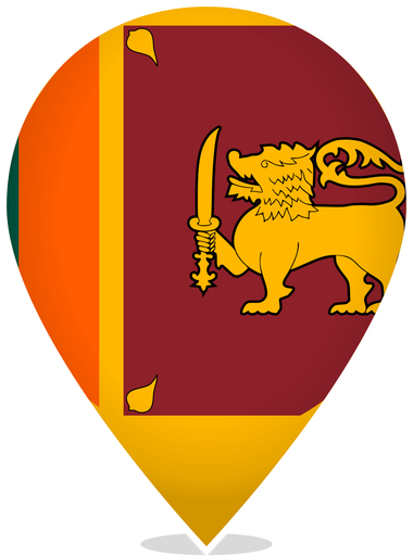 Sri Lanka Teardrop Pin