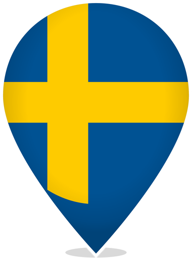 Sweden Teardrop Pin