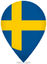 Sweden Teardrop Pin