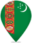 Turkmenistan Teardrop Pin