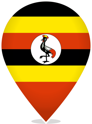 Uganda Teardrop Pin
