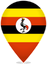 Uganda Teardrop Pin