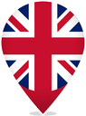 United Kingdom Teardrop Pin