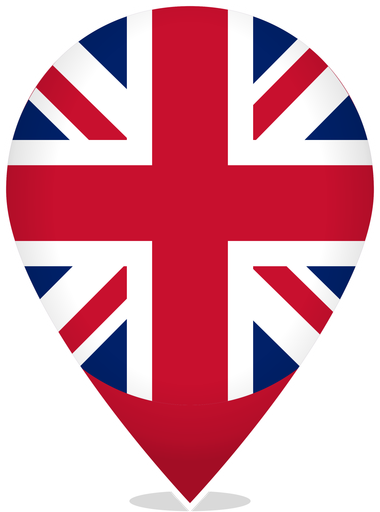United Kingdom Teardrop Pin