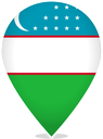 Uzbekistan Teardrop Pin