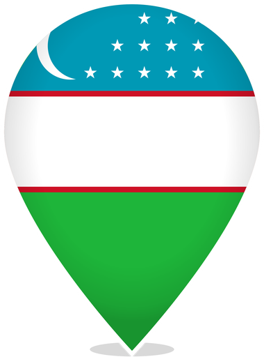 Uzbekistan Teardrop Pin