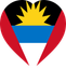 Antigua And Barbuda Flat Heart