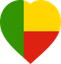 Benin Flat Heart