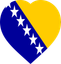 Bosnia And Herzegovina Flat Heart