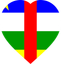 Central African Republic Flat Heart