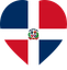 Dominican Republic Flat Heart