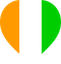 Ivory Coast Flat Heart