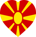 North Macedonia Flat Heart