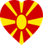 North Macedonia Flat Heart