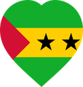 São Tomé and Príncipe Flat Heart