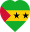 São Tomé and Príncipe Flat Heart
