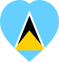 Saint Lucia Flat Heart