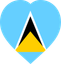 Saint Lucia Flat Heart