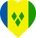 Saint Vincent And The Grenadines Flat Heart