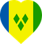 Saint Vincent And The Grenadines Flat Heart