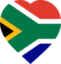 South Africa Flat Heart
