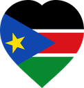 South Sudan Flat Heart