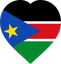 South Sudan Flat Heart